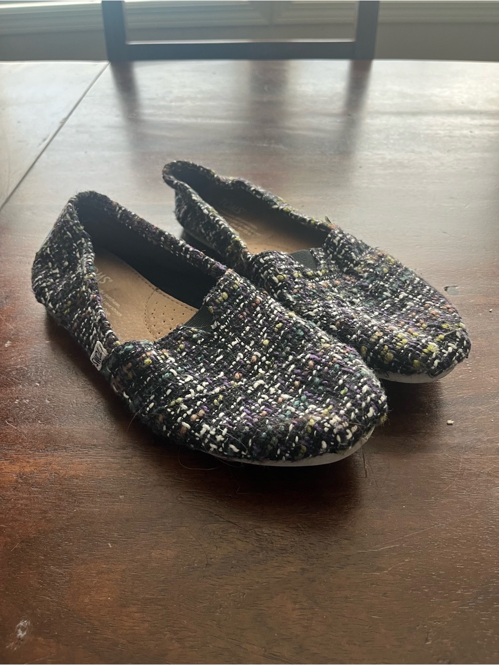 Toms Multicolor Tweed Slip-On Flats
